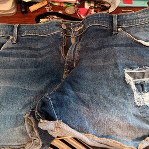 Womens jean shorts. Distressed